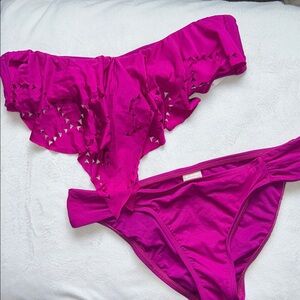 l*space Magenta Laser-Cut Bikini